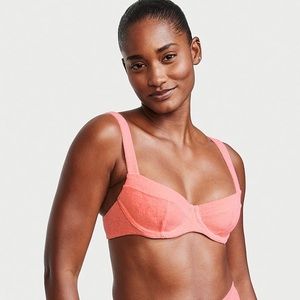 Victoria's Secret peach terry cloth bikini top & bottom
